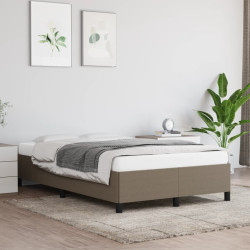 Estrutura de cama sem colchão 120x190cm tecido cinzento
