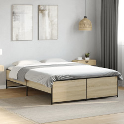 Estrutura de cama 120x190 cm derivados madeira/metal