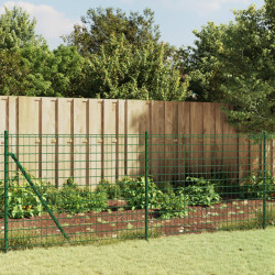 Cerca de malha de arame com flange 1x25 m verde
