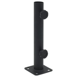 Base de guarda-sol para poste de ø32/34/38 mm aço preto fosco