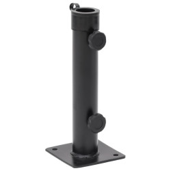 Base de guarda-sol para poste de ø38/48 mm aço preto fosco