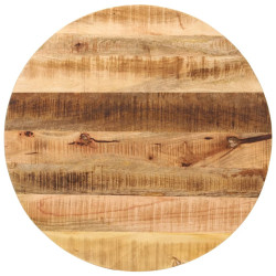 Tampo de mesa redondo ø90x3,8cm madeira mangueira áspera maciça