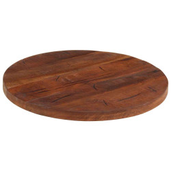 Tampo de mesa redondo ø40x3,8cm madeira recuperada maciça