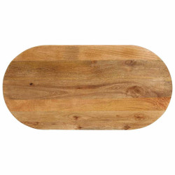 Tampo de mesa oval 140x60x2,5 cm madeira de mangueira maciça