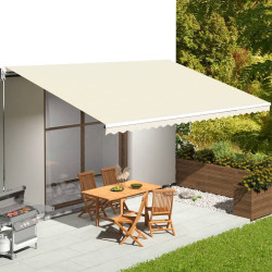 Tecido de substituição para toldo creme 600x350 cm poliéster