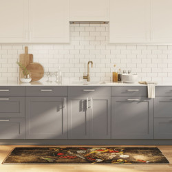 Tapete de cozinha lavável 60x180 cm multicor
