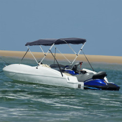 Toldo de 3 arcos bimini c/ paredes laterais 183x(137-152)x137cm