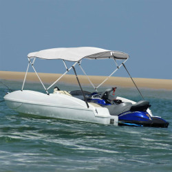 Toldo de 4 arcos bimini c/ paredes laterais 243x(170-182)x137cm