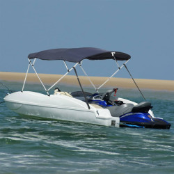 Toldo de 4 arcos bimini c/ paredes laterais 243x(200-213)x137cm