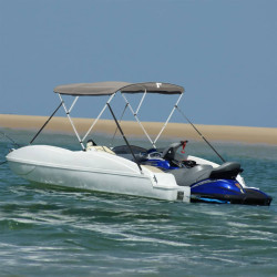 Toldo 3 arcos bimini paredes malha laterais 183x(154-167)x137cm