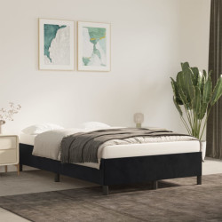 Estrutura de cama sem colchão 120x190 cm veludo preto
