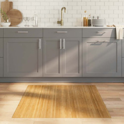Tapete retangular 100x100 cm bambu cor natural