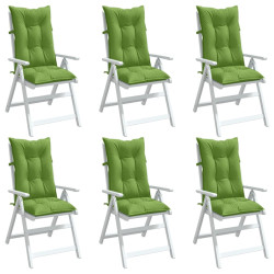 Almofadões cadeiras altas 6pcs mesclado tecido verde