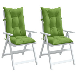 Almofadões cadeiras altas 2pcs mesclado tecido verde