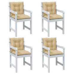 Almofadões lombares p/ cadeiras 4pcs mesclado tecido bege