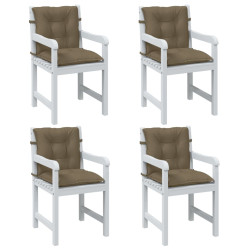 Almofadões lombares p/cadeiras 4pcs mesclado tecido cinza-acas.