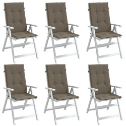 Almofadões p/ cadeiras altas 6 pcs 120x50x4 cm mesclado tecido