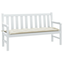 Almofadão p/ banco de jardim 150x50x7 cm mesclado tecido creme