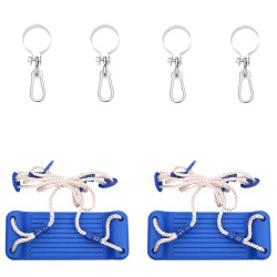 Assentos de baloiço com cordas 2 pcs 38x16 cm PE azul