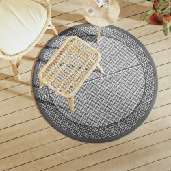 Tapete de exterior ø120 cm arakil PP cinzento