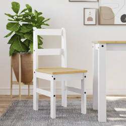 Cadeiras de jantar 2 pcs panama 40x46x90 cm pinho maciço branco