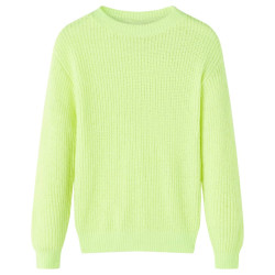 Camisola de malha para criança amarelo-néon 128