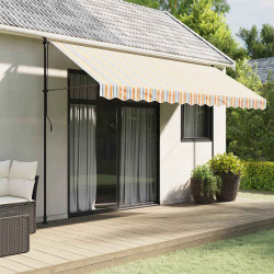Tecido de substituição para sanefa de toldo 400 cm riscas multicor