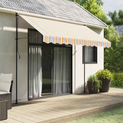 Tecido de substituição para sanefa de toldo 300 cm riscas multicor