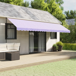 Tecido de substituição para sanefa de toldo 600 cm riscas azul/branco