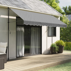 Tecido de substituição para sanefa de toldo 350 cm riscas antracite