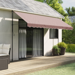 Tecido de substituição para sanefa de toldo 400 cm riscas castanho