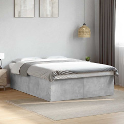 Estrutura de cama 150x200 cm derivados de madeira cinza cimento
