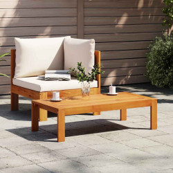 2 Pcs conjunto de sofás de jardim c/ almofadões acácia maciça