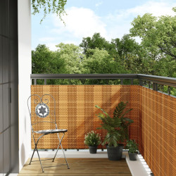 Tela de varanda 300x80 cm vime PE castanho-claro