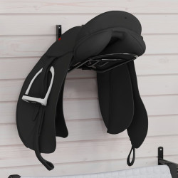 Suporte para sela de parede dobrável ferro preto