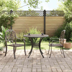 3 Pcs conjunto de bistrô alumínio fundido bronze