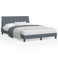 Cama com colchão hanko 120x200 cm veludo cinzento-escuro