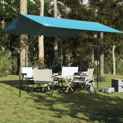 Lona de campismo 400x294 cm impermeável azul