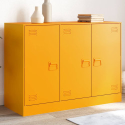 Aparador 99x39x73 cm aço amarelo mostarda