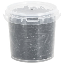 Elásticos para tranças de cavalos 1500 pcs silicone preto