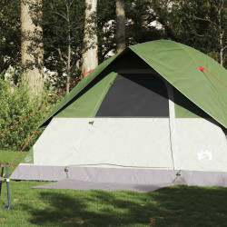 Tenda familiar em cúpula para 6 pessoas impermeável verde
