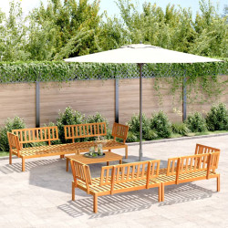 5 Pcs conjunto de móveis de paletes p/ jardim acácia maciça