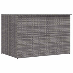Caixa de arrumação para jardim 150x100x100 cm vime PE cinzento