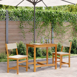 3 Pcs conjunto de varanda com almofadões madeira acácia maciça