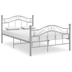 Estrutura de cama 120x200 cm metal cinzento