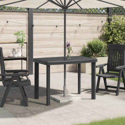 Mesa de jardim 101x68x72 cm plástico antracite