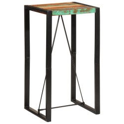 Mesa de bar 60x55x110 cm madeira recuperada maciça