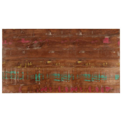 Tampo de mesa retangular 110x50x2,5cm madeira recuperada maciça