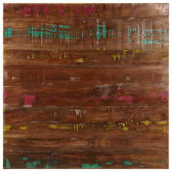 Tampo de mesa quadrado 80x80x1,5 cm madeira recuperada maciça