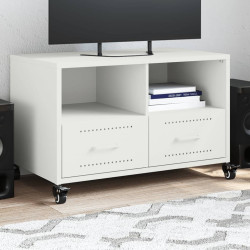 Móvel de TV 68x39x43,5 cm aço branco